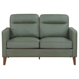 Jonah Upholstered Track Arm Loveseat Green