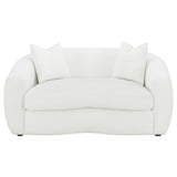 Isabella Upholstered Tight Back Loveseat White