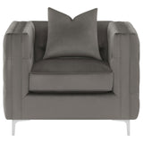 Phoebe Tufted Tuxedo Arms Chair Urban Bronze