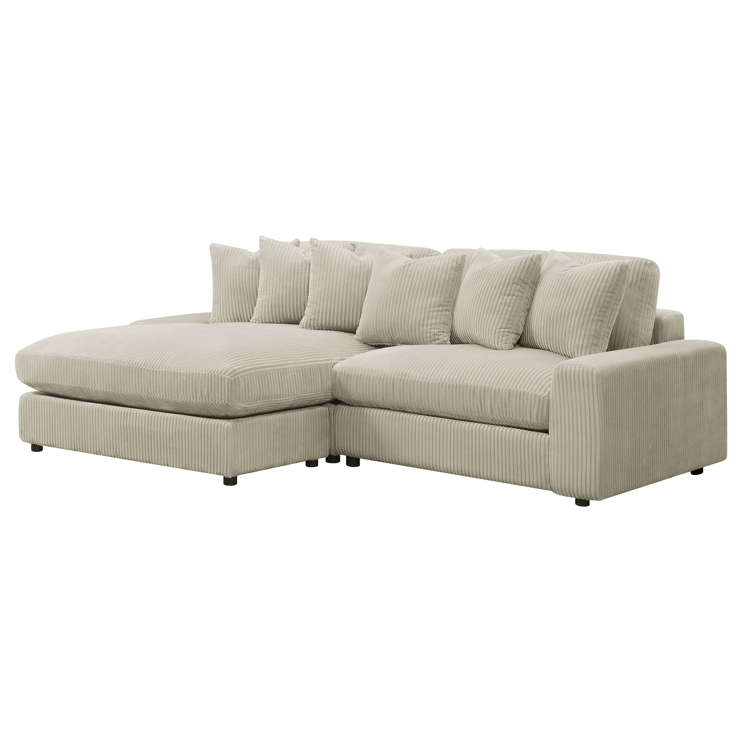 Blaine Upholstered Reversible Sectional Sofa Sand