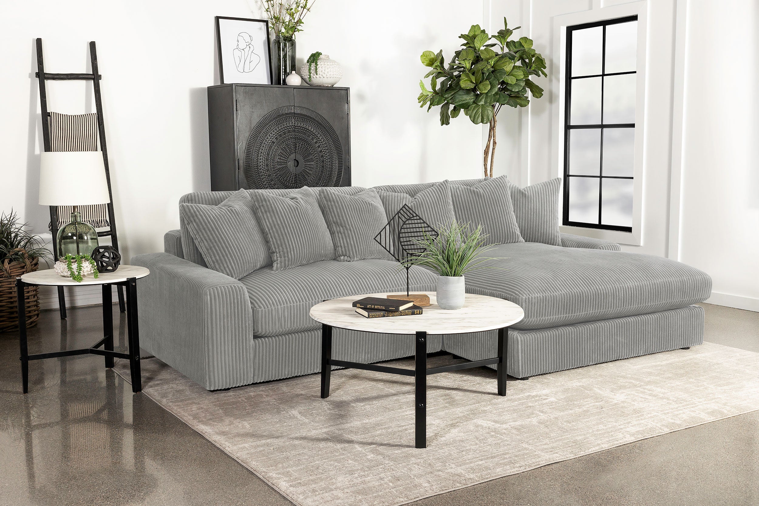 Blaine Upholstered Reversible Sectional Sofa Sand