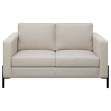 Tilly Upholstered Track Arms Loveseat Oatmeal