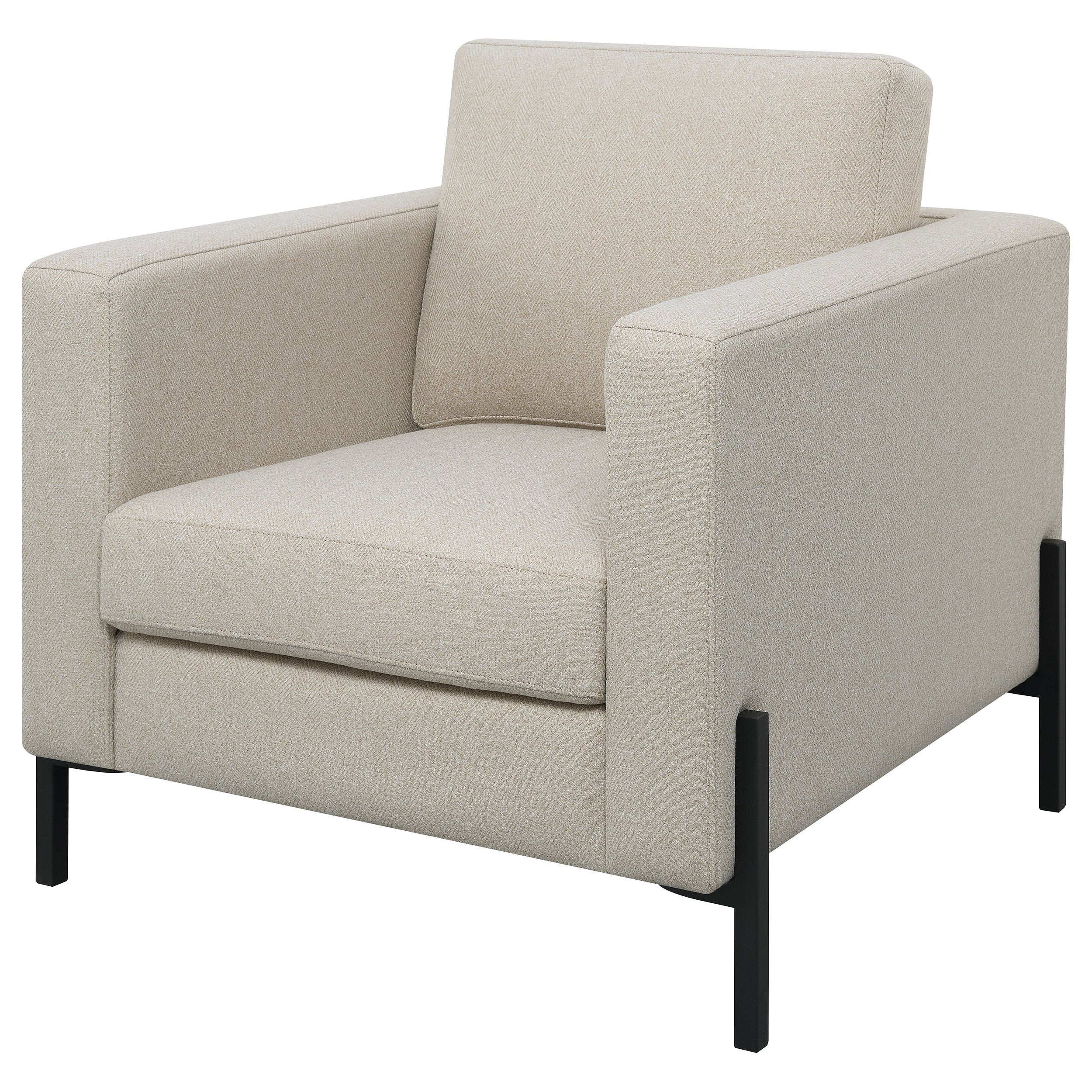 Tilly Upholstered Track Arms Chair Oatmeal