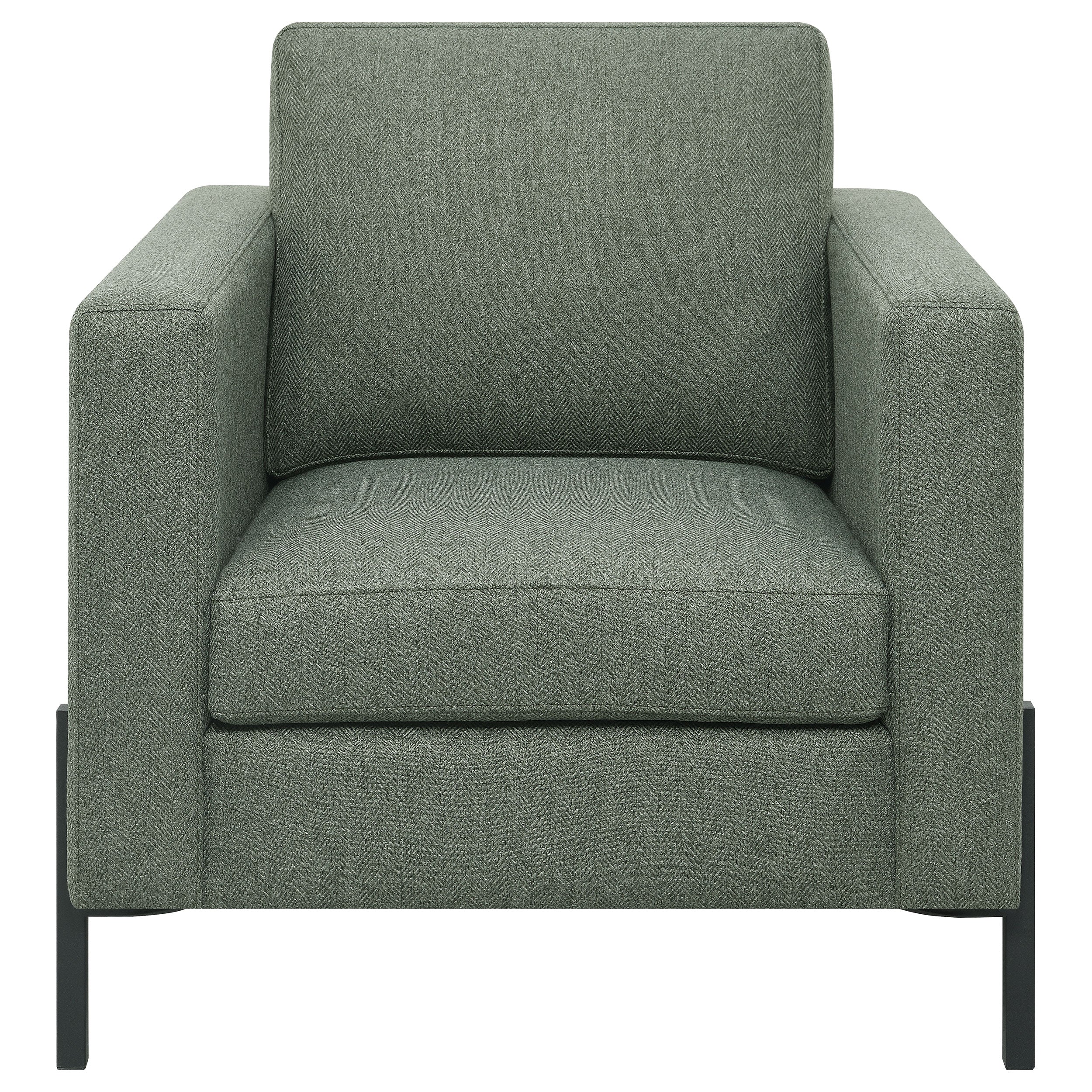 Tilly Upholstered Track Arms Chair Sage