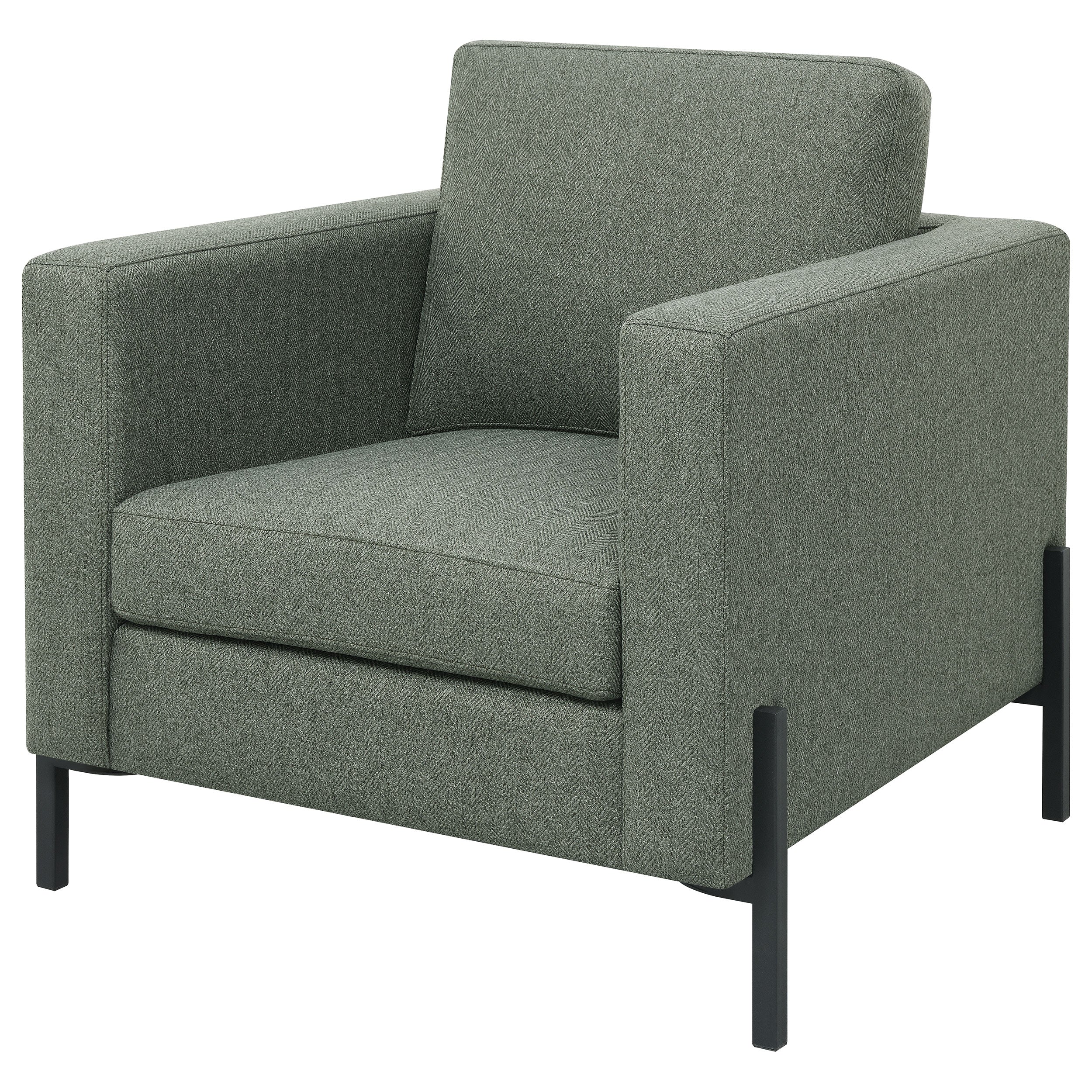 Tilly Upholstered Track Arms Chair Sage