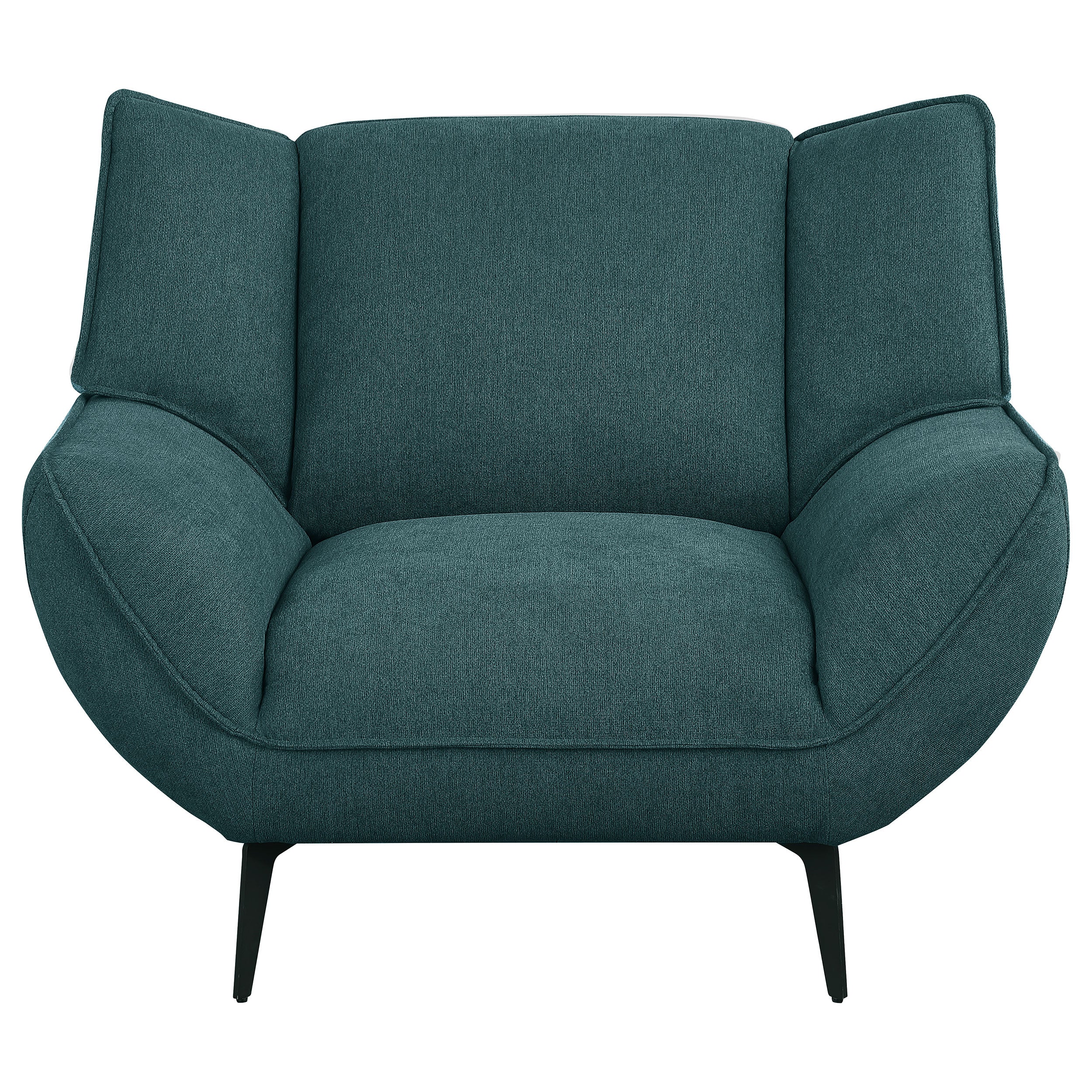 Acton 2-piece Upholstered Flared Arm Sofa Set Teal Blue