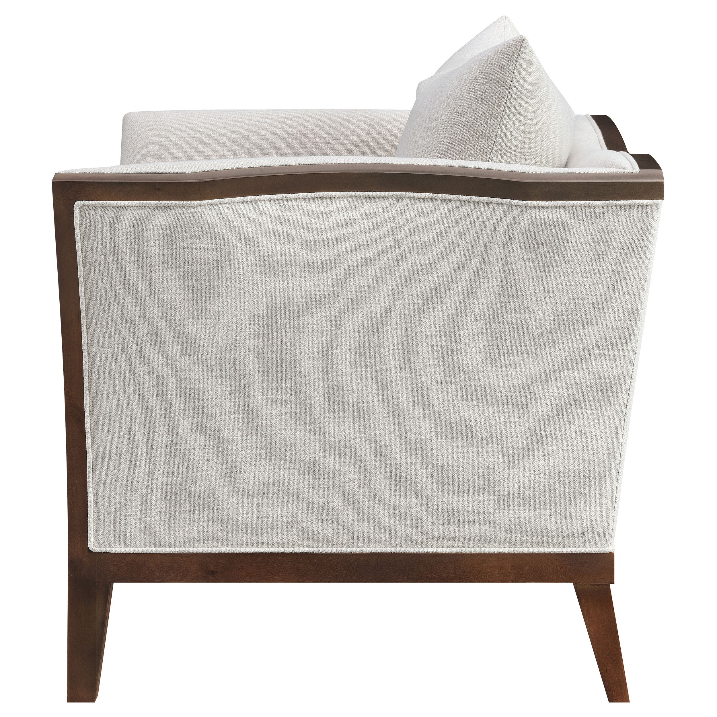 Lorraine Upholstered Chair with Flared Arms Beige