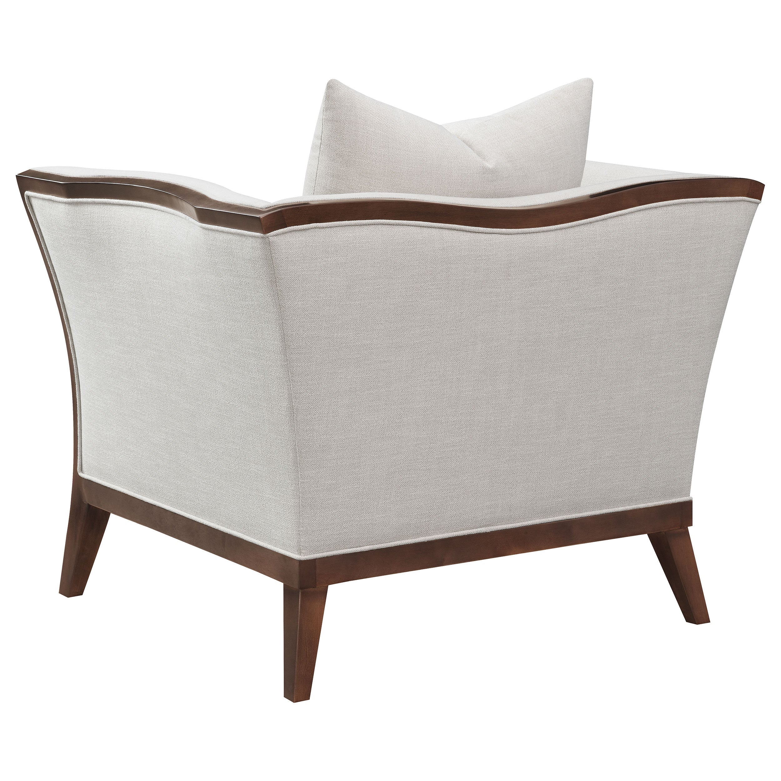 Lorraine Upholstered Chair with Flared Arms Beige