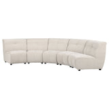 Charlotte  Upholstered Curved Modular Sectional Sofa Ivory