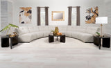 Charlotte 8-piece Upholstered Curved Modular Sectional Sofa Ivory