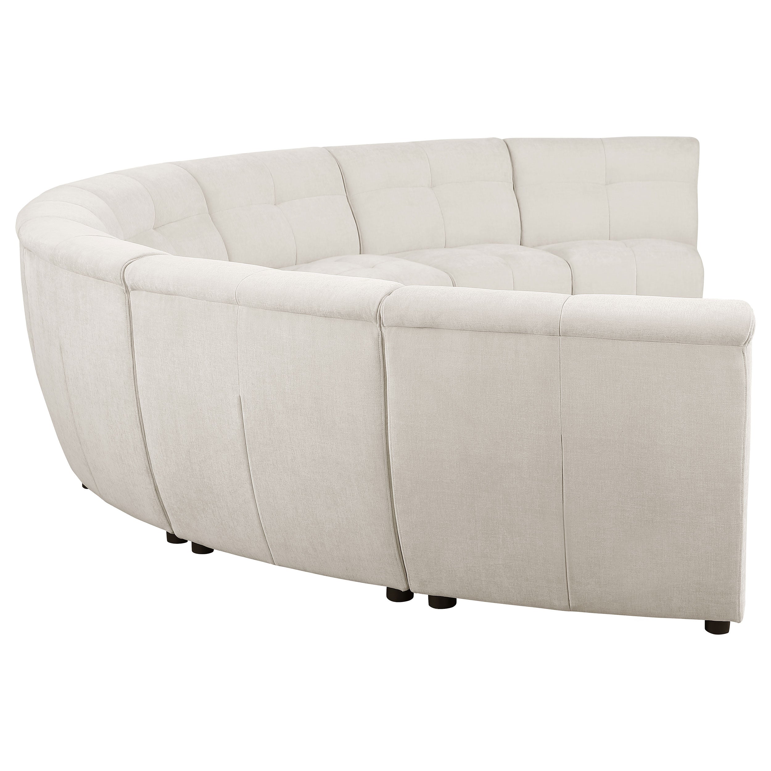 Charlotte 8-piece Upholstered Curved Modular Sectional Sofa Ivory