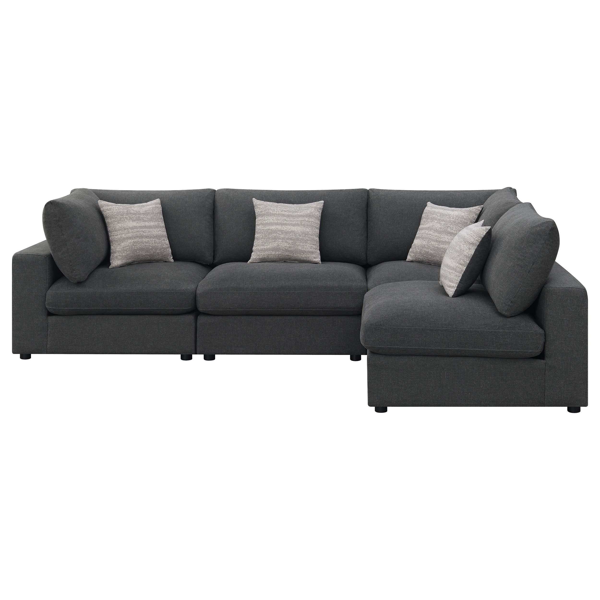 Serene  Upholstered Modular Sectional Charcoal