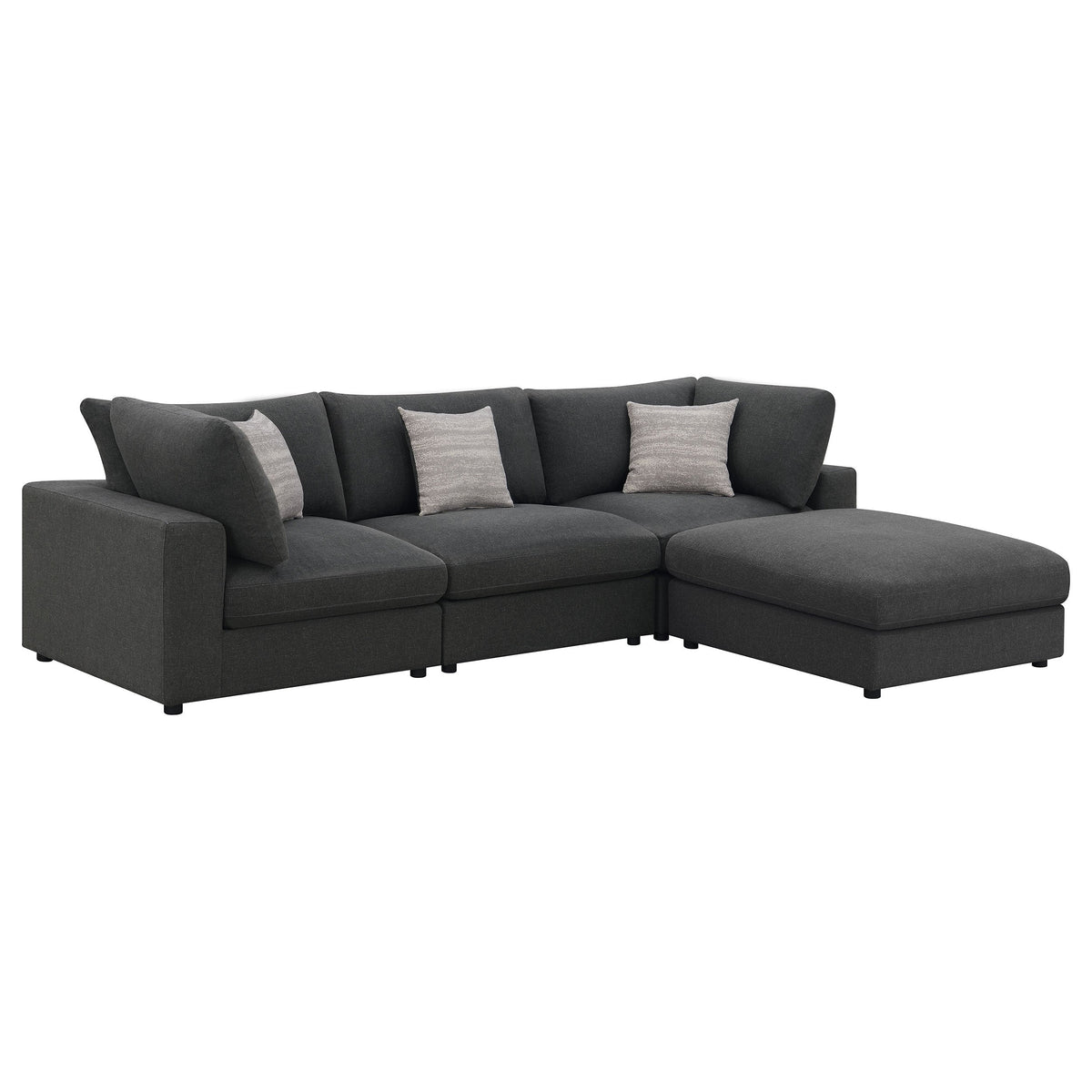 Serene  Upholstered Modular Sectional Charcoal