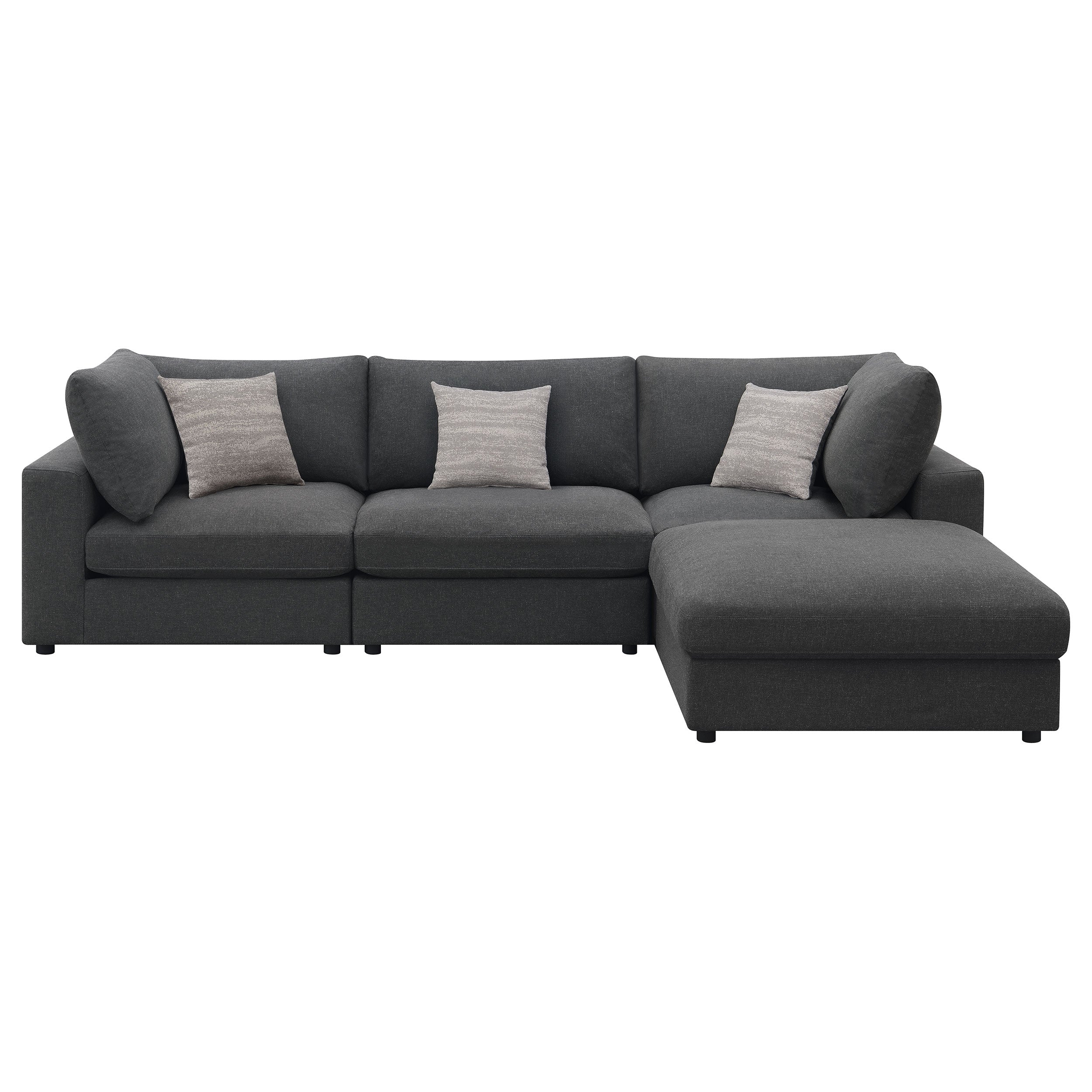 Serene  Upholstered Modular Sectional Charcoal