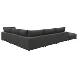 Serene 6-piece Upholstered Modular Sectional Charcoal