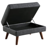 Churchill Rectangular Ottoman Dark Grey