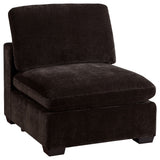 Lakeview Upholstered Armless Chair Dark Chocolate