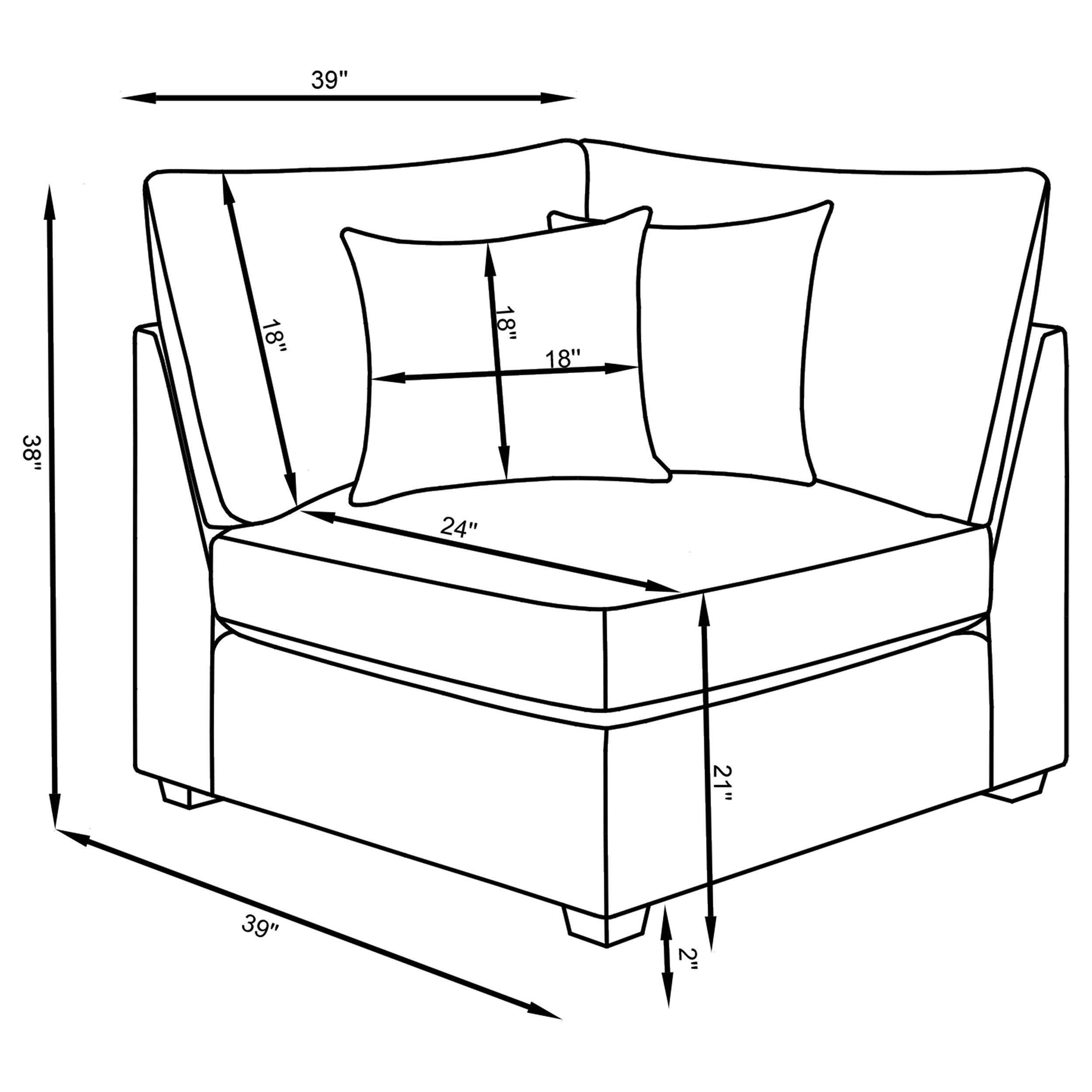 Cambria  Upholstered Modular Sectional Grey