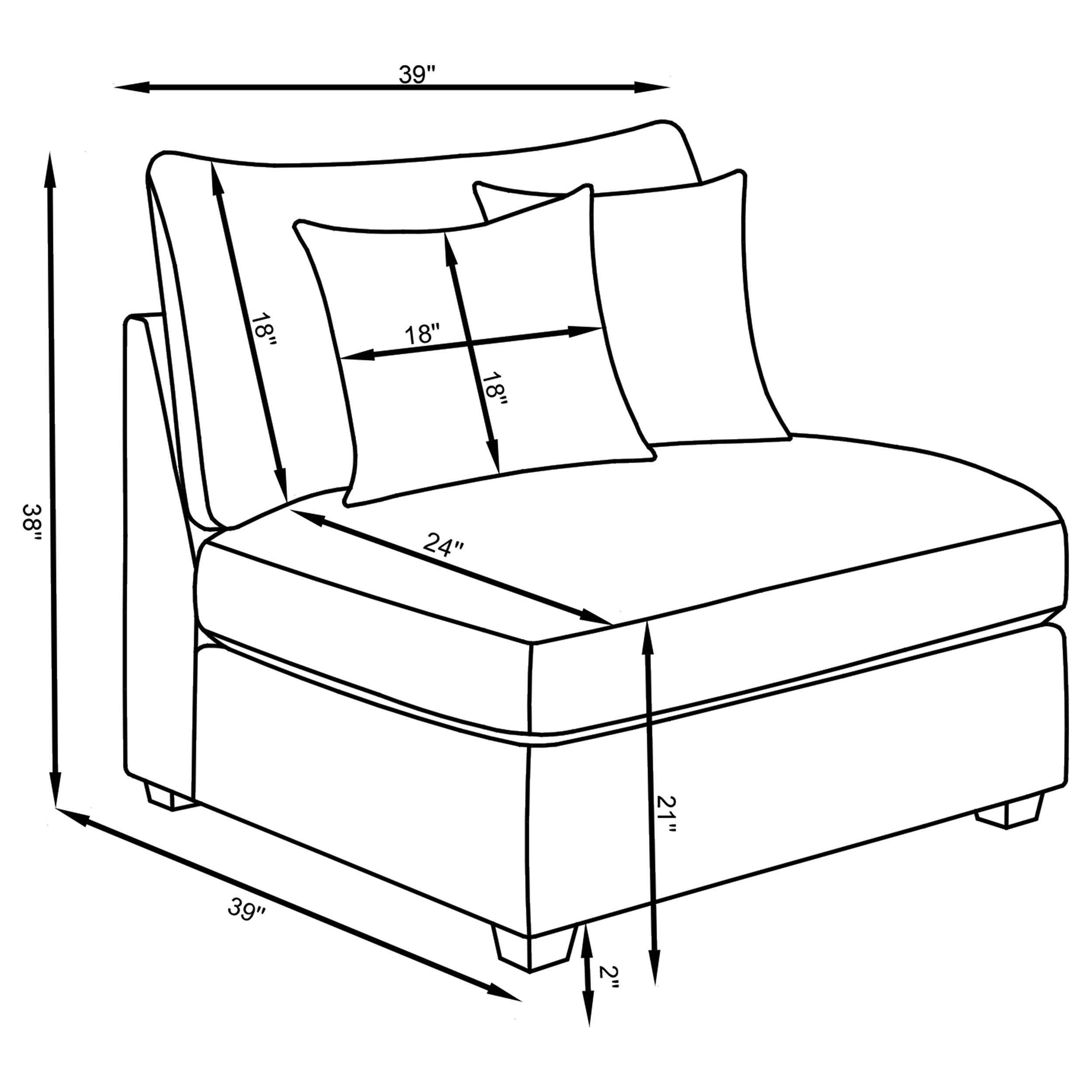 Cambria 6-piece Upholstered Modular Sectional Grey