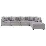 Cambria 6-piece Upholstered Modular Sectional Grey