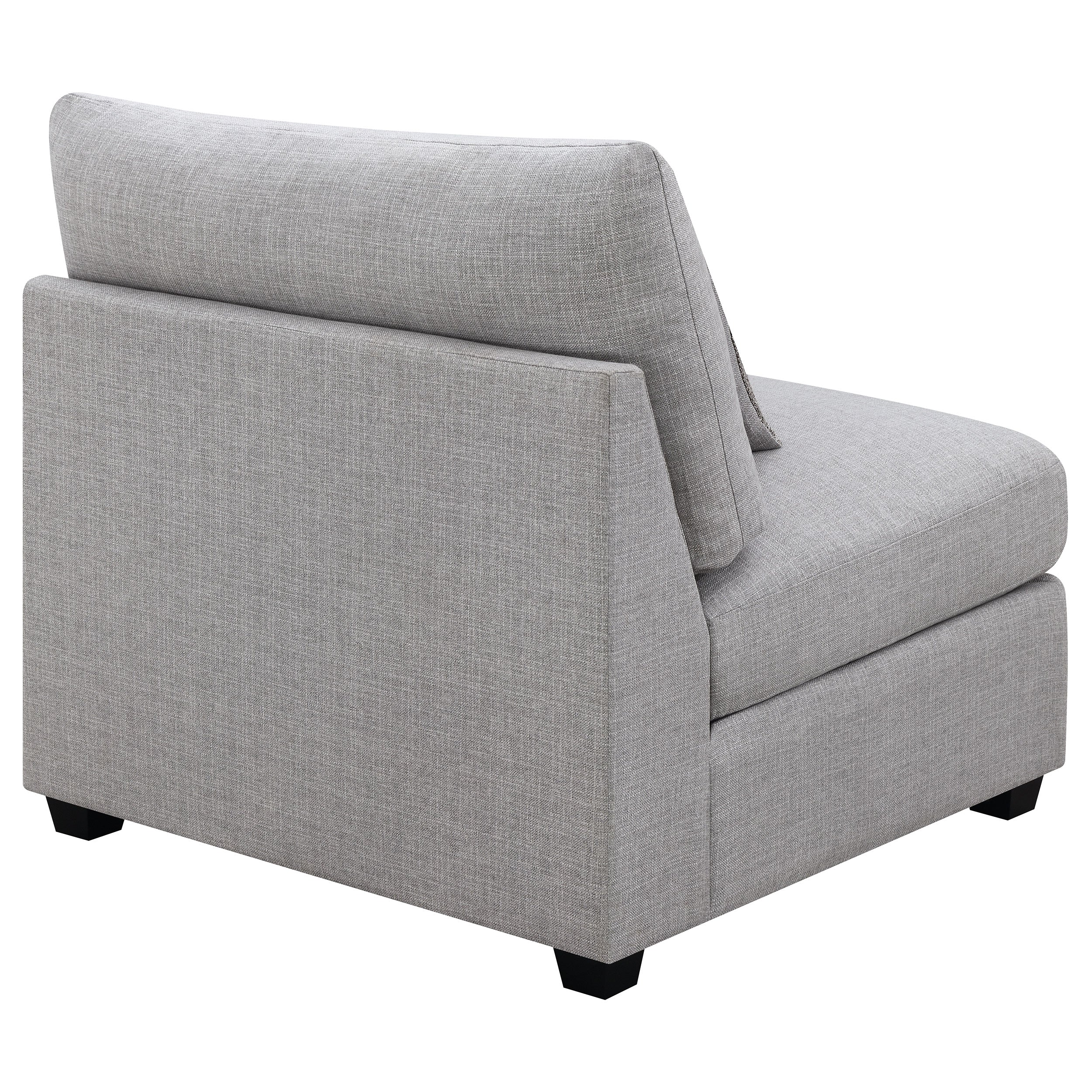 Cambria Upholstered Armless Chair Grey