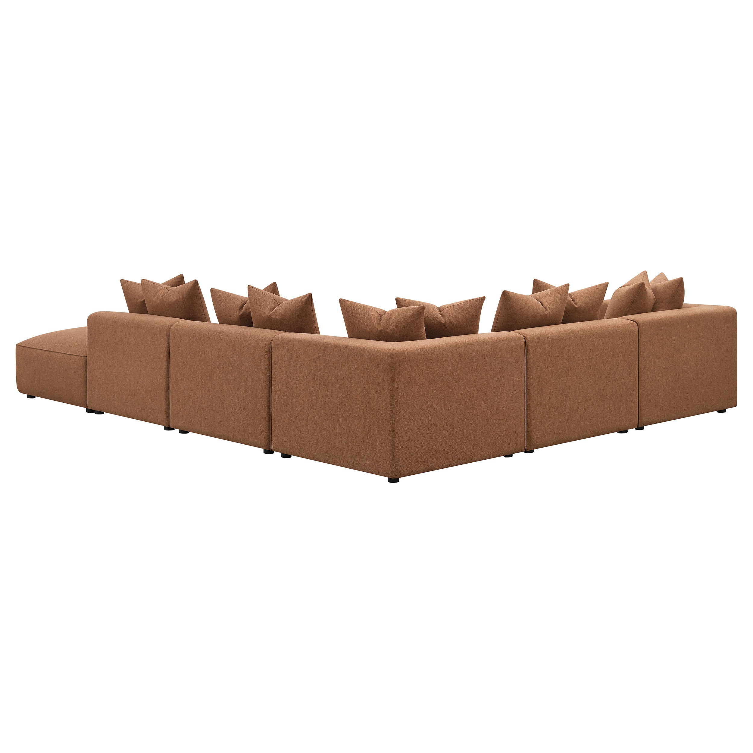 Jennifer 6-piece Upholstered Modular Sectional Terracotta