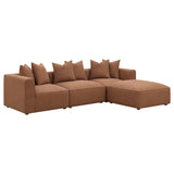 Jennifer Upholstered Ottoman Terracotta