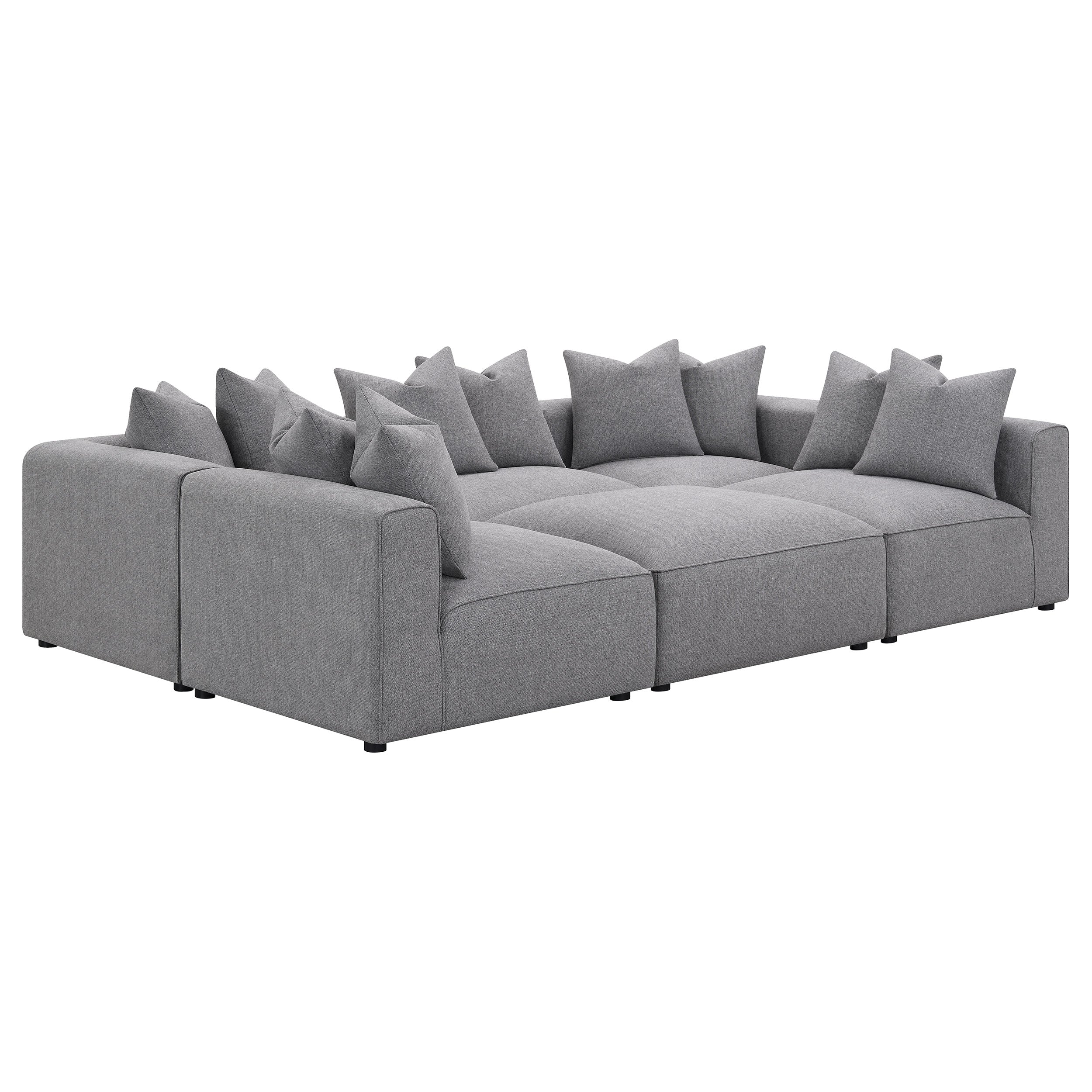 Jennifer 6-piece Tight Seat Modular Sectional Grey