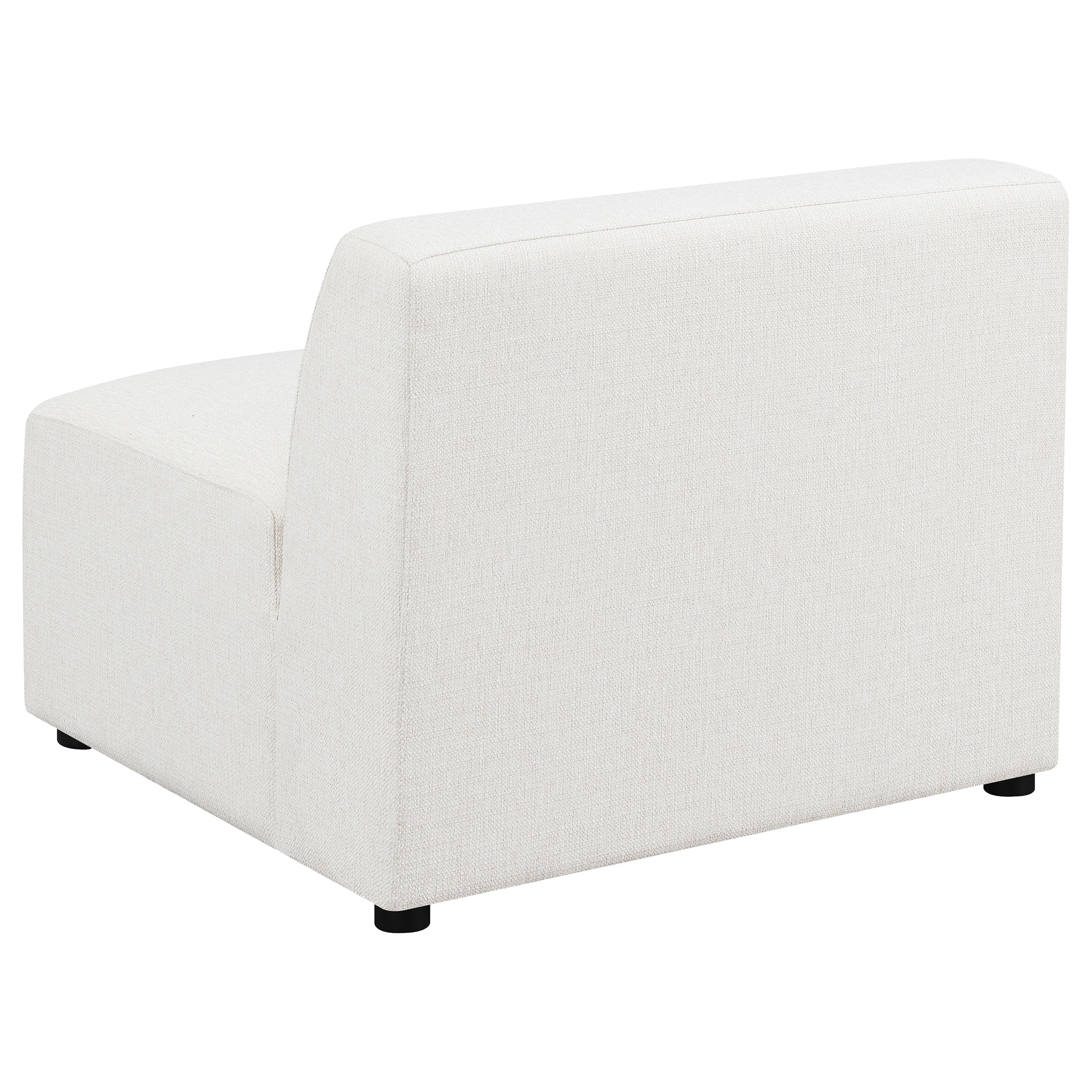 Freddie Upholstered Tight Back Armless Chair Pearl