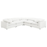 Raleigh 5-piece Boucle Upholstered Modular Sectional Ivory