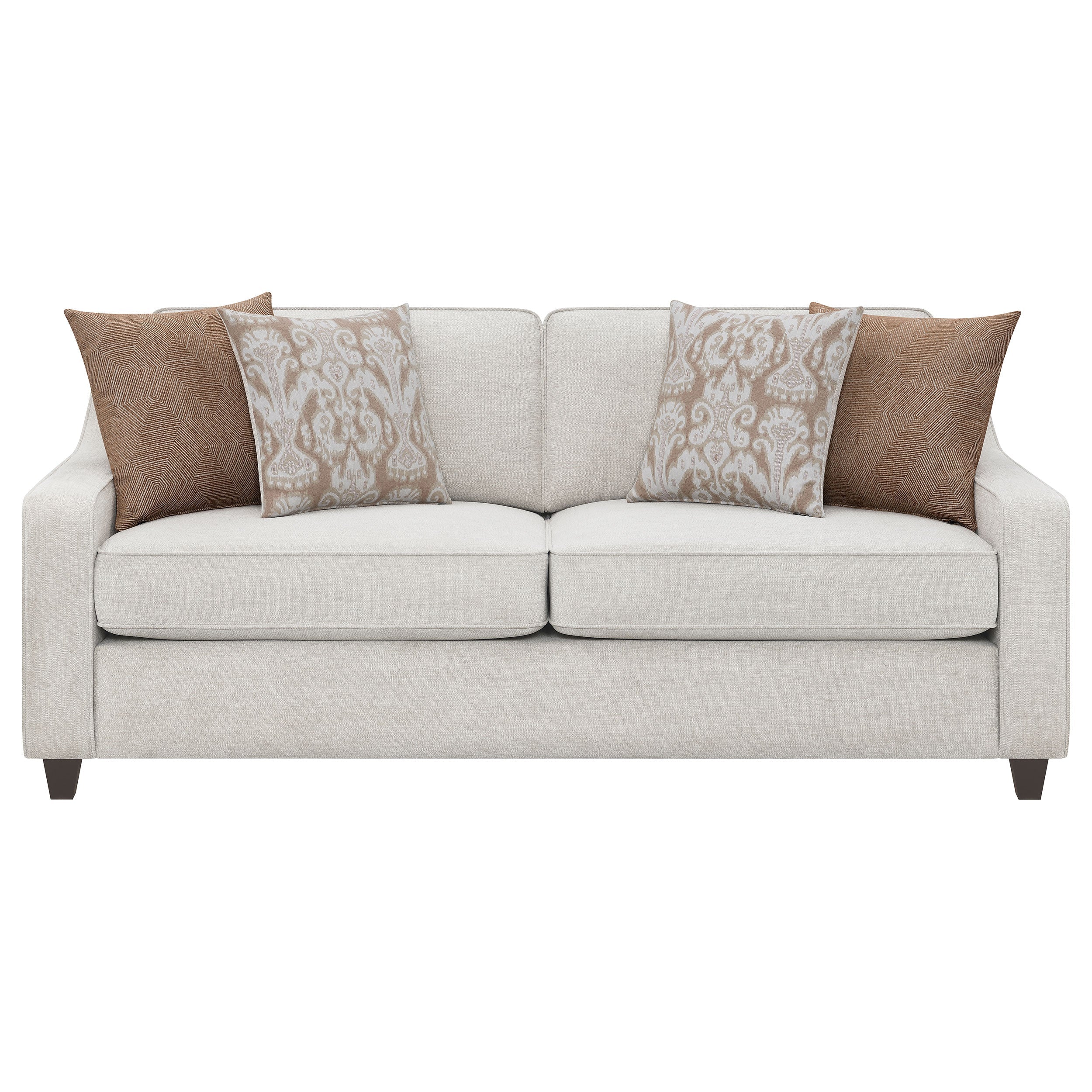 Christine Upholstered Cushion Back Sofa Beige