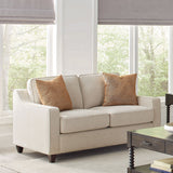 Christine Upholstered Cushion Back Loveseat Beige