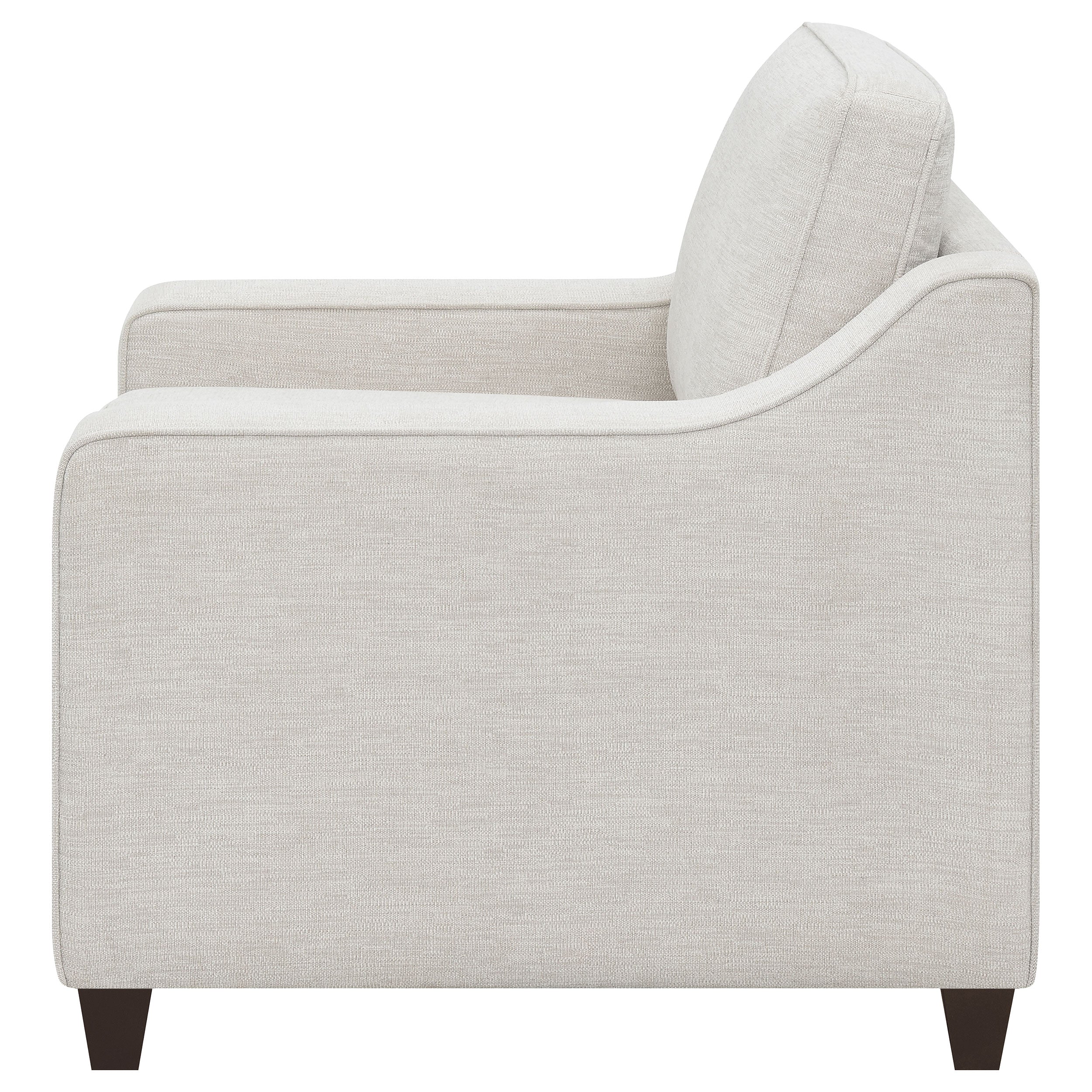 Christine Upholstered Cushion Back Chair Beige