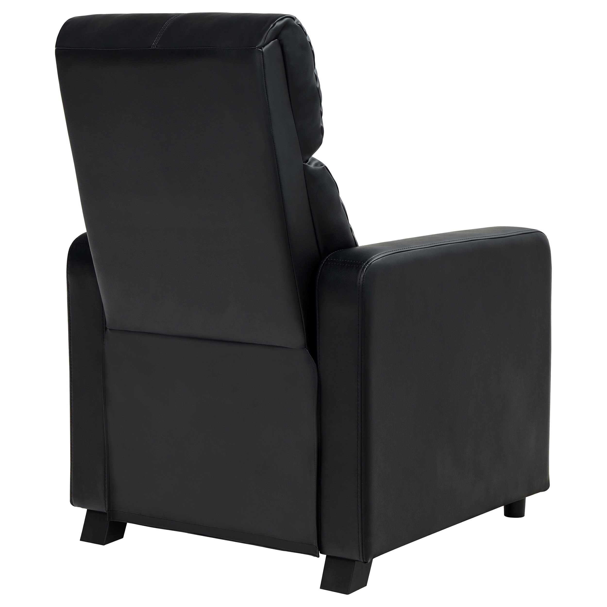 Toohey Home Theater Push Back Recliner Black