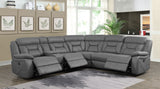 Higgins  Upholstered Power Sectional Grey