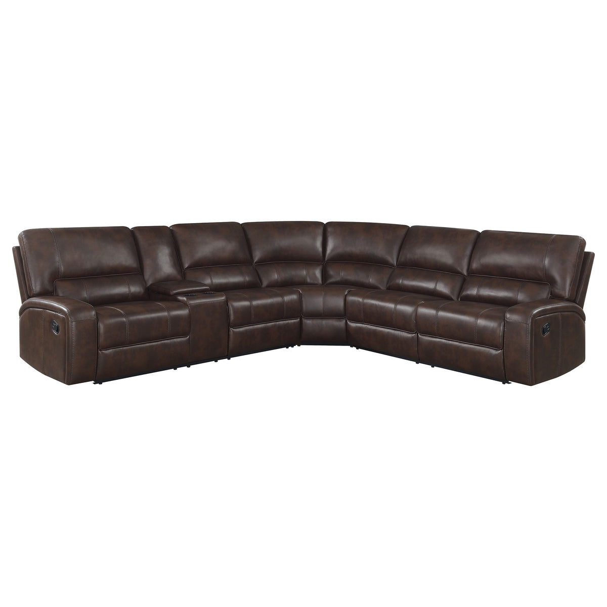 Brunson 3-piece Upholstered Motion Sectional Brown