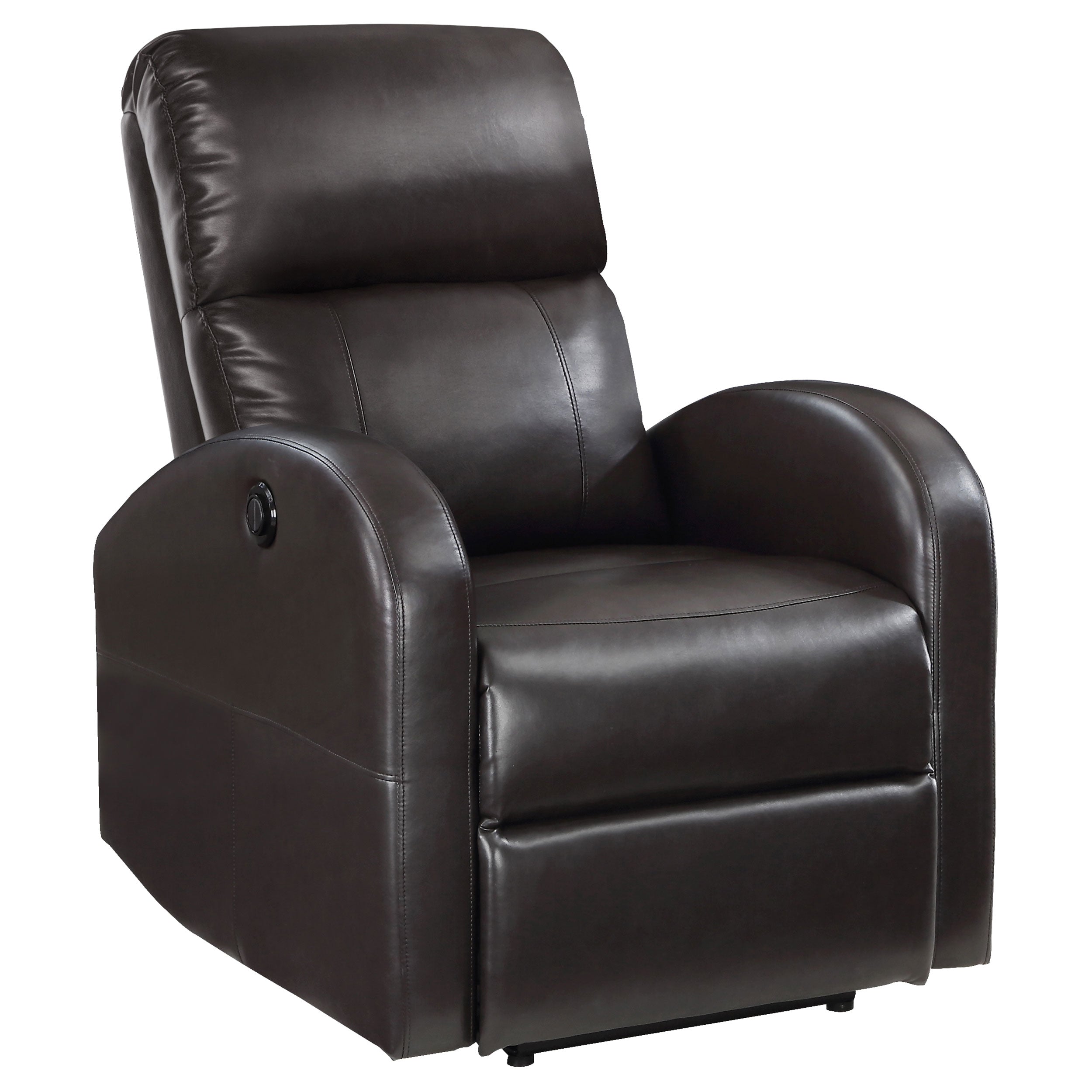 Grant Upholstered Power Recliner Chair Brown