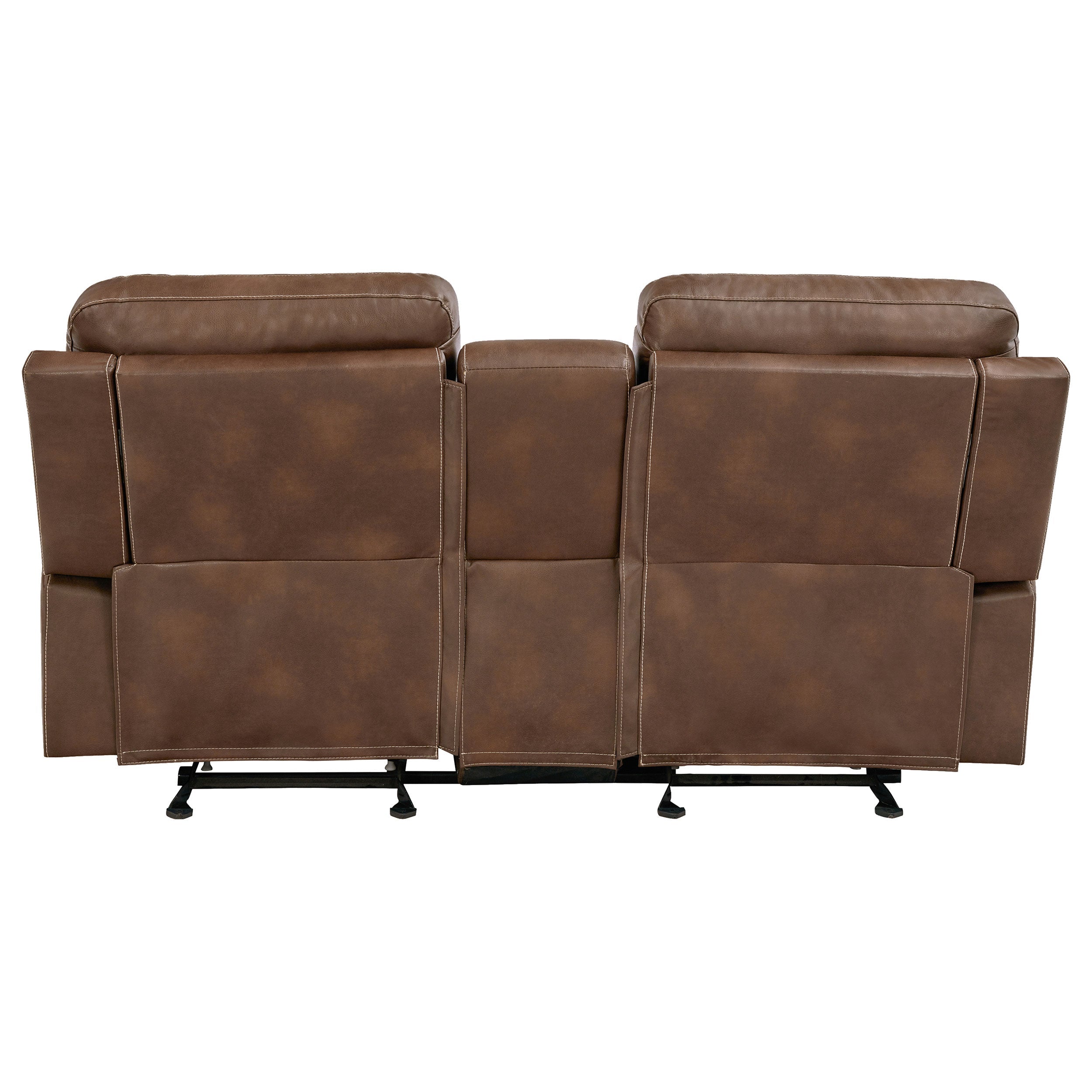 Damiano Button Tufted Glider Loveseat Tri-tone Brown