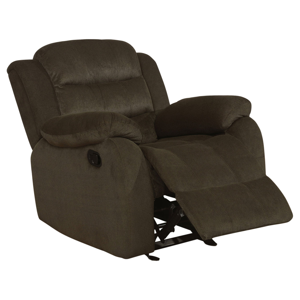 Rodman Upholstered Glider Recliner Chocolate