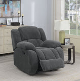 Weissman Upholstered Glider Recliner Charcoal