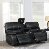 Willemse Motion Loveseat with Console Black