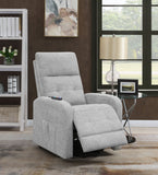 Howie Tufted Upholstered Power Lift Recliner Grey