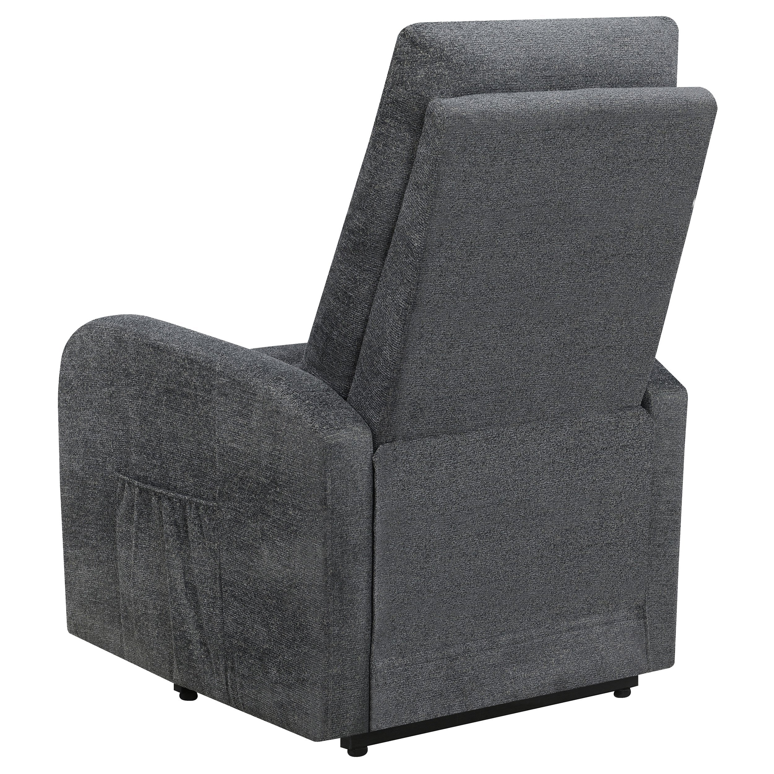 Howie Tufted Upholstered Power Lift Recliner Charcoal