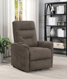 Henrietta Power Lift Recliner with Storage Pocket Brown