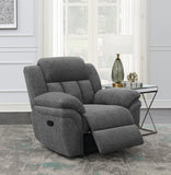 Bahrain Upholstered Glider Recliner Charcoal