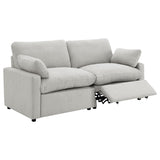 Collins 2-piece Upholstered Power Reclining Loveseat Grey