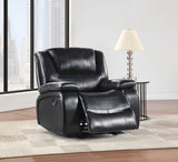 Camila Upholstered Glider Recliner Chair Black