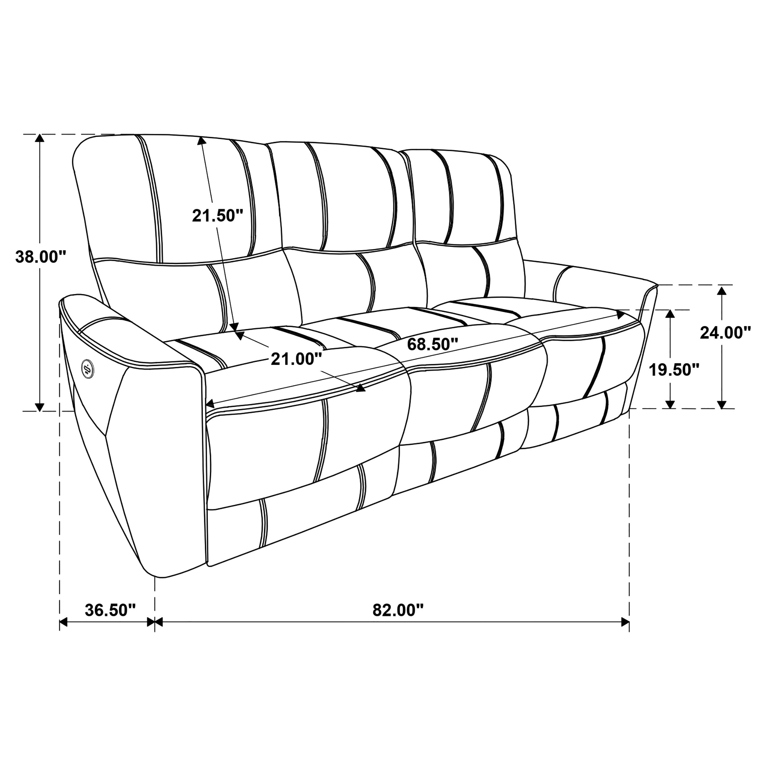 Greenfield Upholstered Power Reclining Sofa Ivory