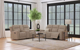 Brentwood  Upholstered Reclining Sofa Set Taupe