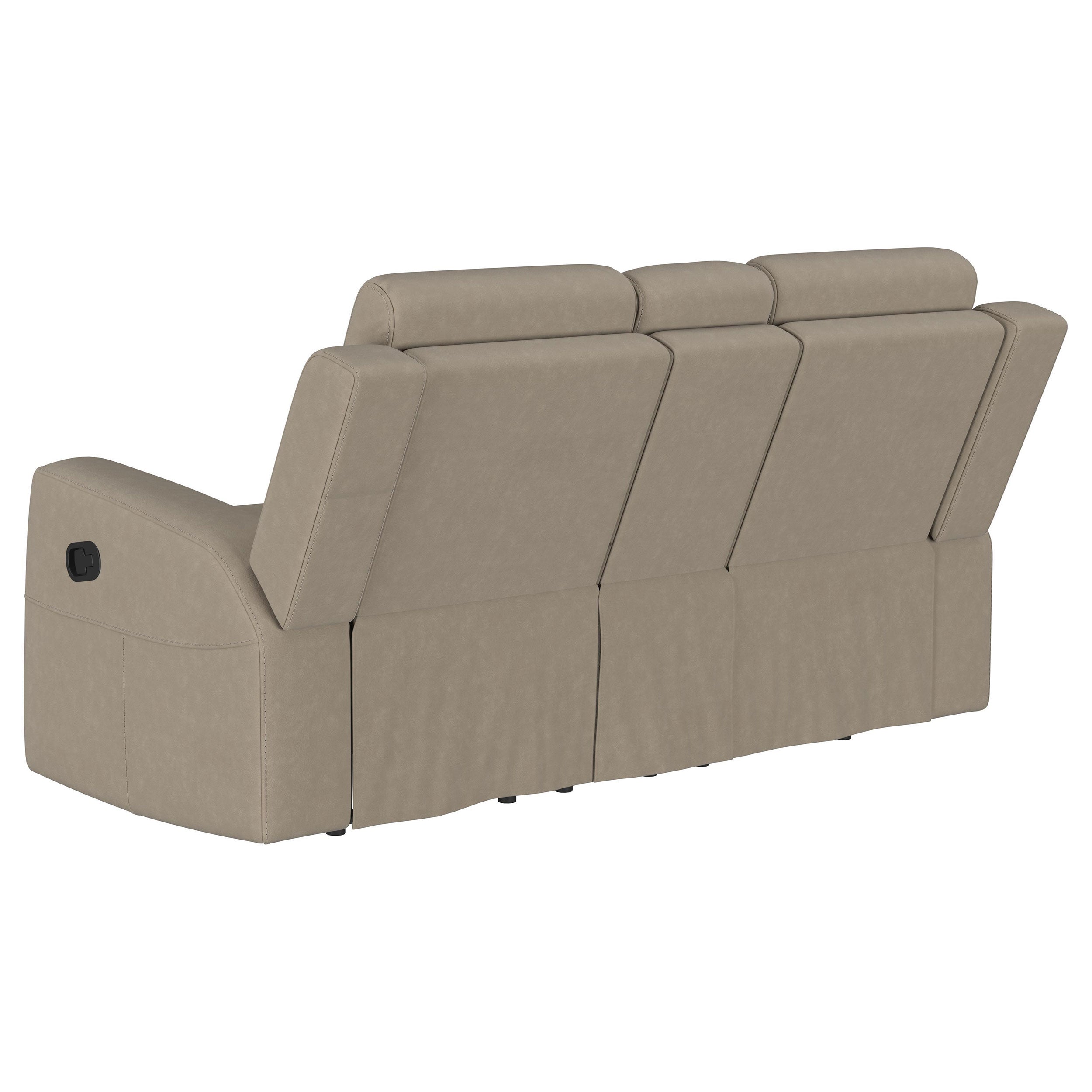 Brentwood  Upholstered Reclining Sofa Set Taupe